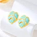 8026 Korean anti tarnish leaf earring