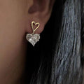 48412 korean diamond heart earring