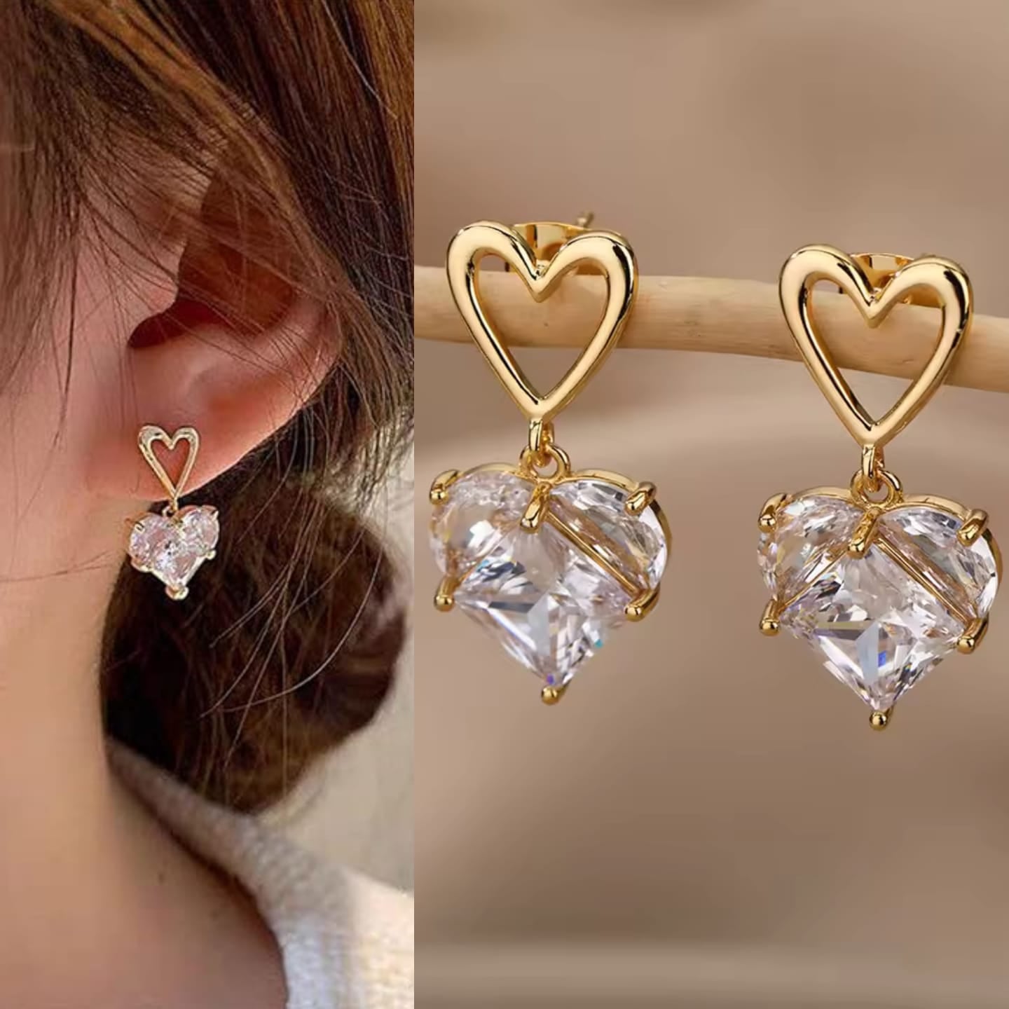 48908 korean heart earring
