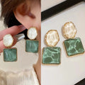 Korean Premium Crystal Gemstone drop Earring