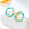80518 korean stylish anti tarnish circle earring