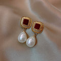 gold pearl beautiful Earring