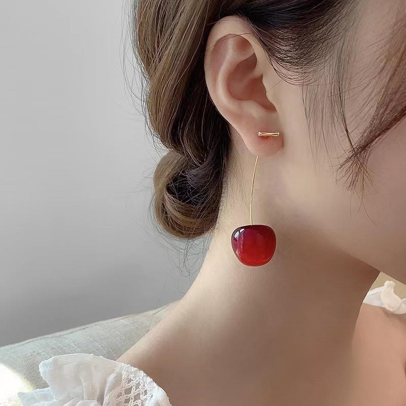Korean Cute Cherry Fruit Drop Dangle Earring