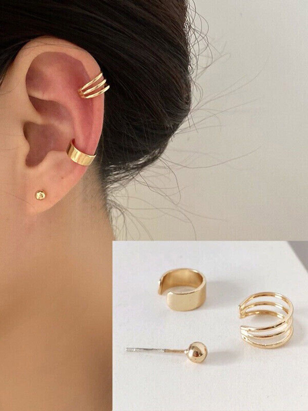 25769 Korean pack of 3 Earring
