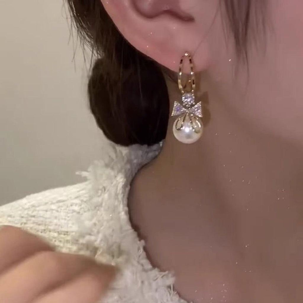 Korean Earings Fashion Jewelry Elegant And Sweet Cute Bow Earrings For Women Gifts Earrings