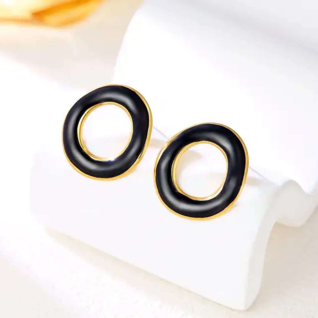80622 korean circle anti tarnish earring