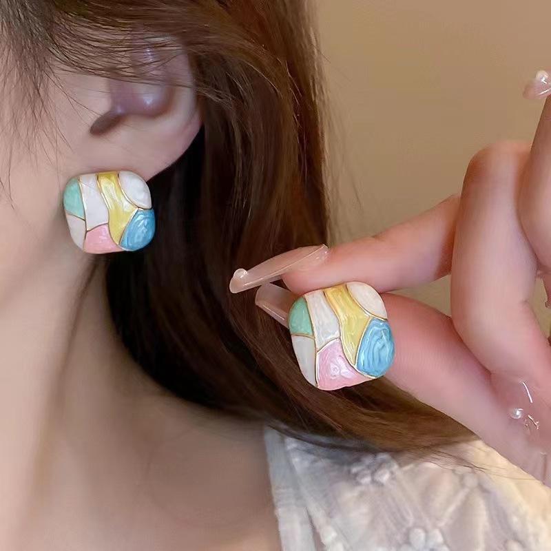Koreanb Korean Luxurious Multicolor Stud Earring