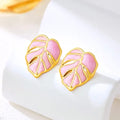 80912 korean leaf anti tarnish earring