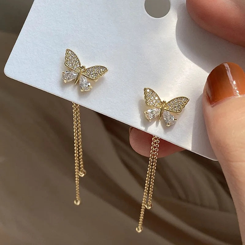 Korean Butterfly Cute Earring Gold