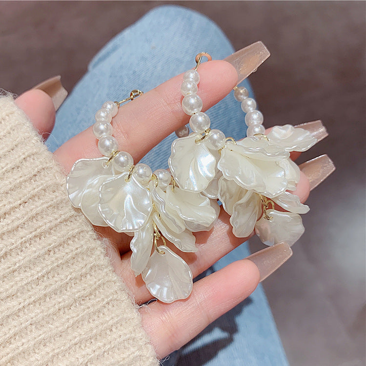 Pearl Shell Drop Earring Fashion Party Korean Circle Dangle Earrings Female Jewelry for Woman