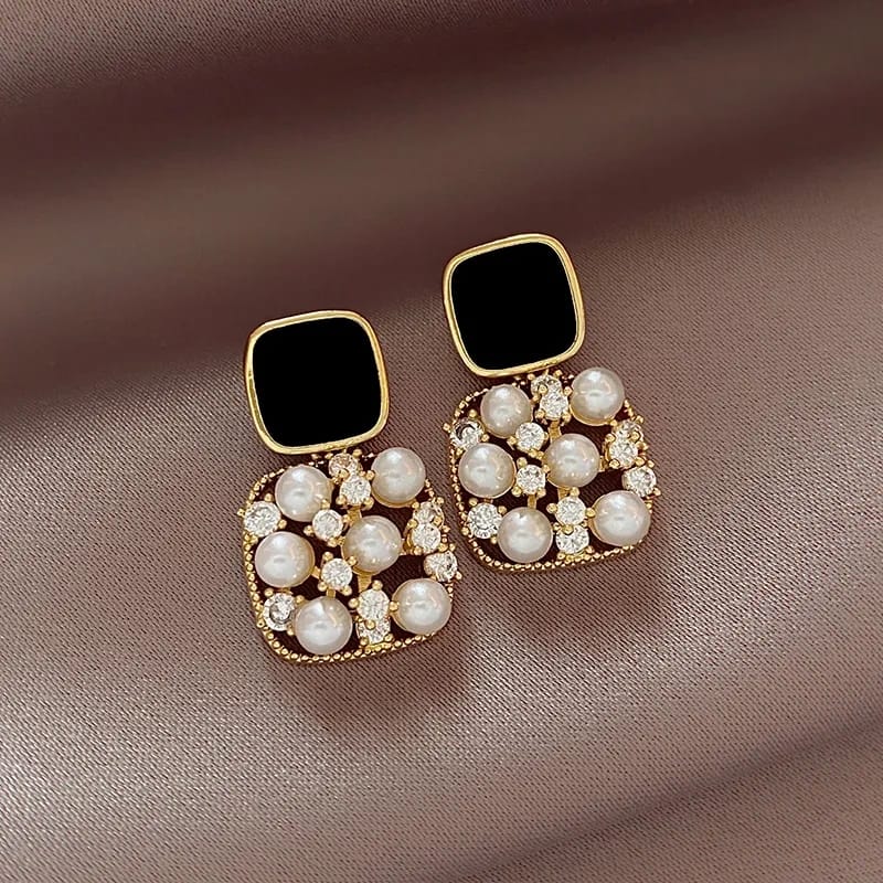 Natural Pearl Earrings Luxury Unique Versatile Hanging Drip Wrap Stud Earrings Party Wed Unusual Jewelry