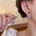 Korean Purple Heart Beautiful Earring