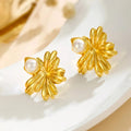 70845 korean anti tarnish gold earring