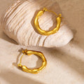 60876 korean beatiful gold anti tarnish earring