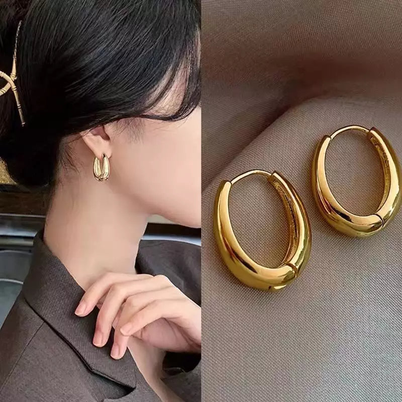 korean anti Tarnish gold earring