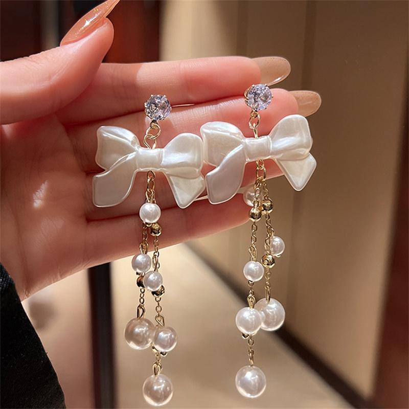 Luxury Women'S Long Pearl Elegant Aesthetic Korean Tassel Earring