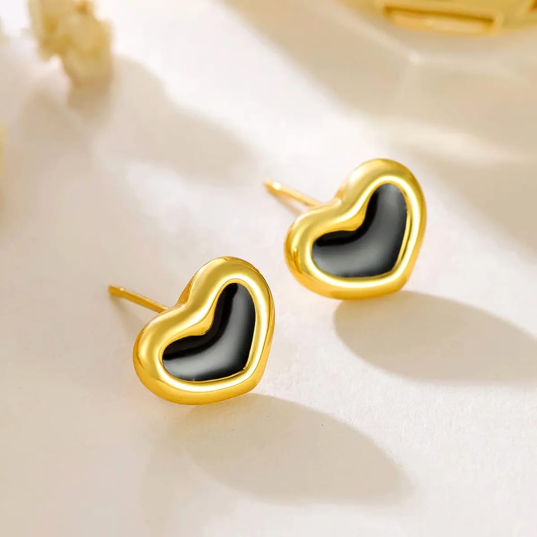 70912 Korean cute heart anti tarnish earring