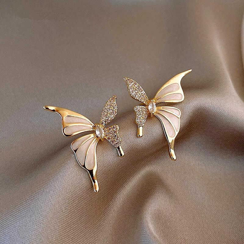 50186 Korean beautiful Zirconia Butterfly premium Earring
