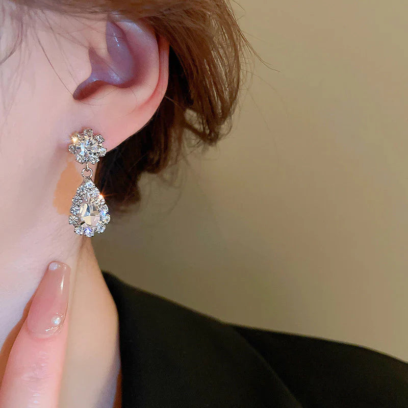 Korean Luxurious Drop Diamond stone Earring